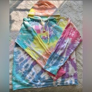 Ivory Ella Blue and Green Tie-Dye Hoodie